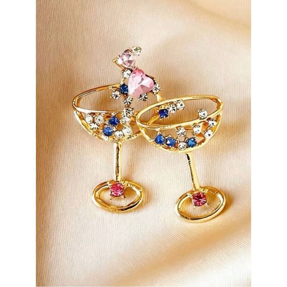 Cocktail Glass Brooches A1968